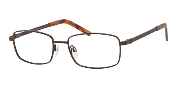 Image of Enhance EN4178 Eyeglasses Matte Brown, against a white background.