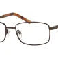 Image of Enhance EN4178 Eyeglasses Matte Brown, against a white background.