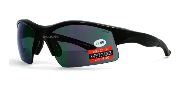 Magnifying-Sunglasses-Black-Angle-View-2 25-degree angled view of Magnifying Sunglasses Black, photographed against a white background.