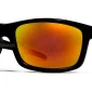 45-degree angled view of Polarized Sunglasses For Men & Women Black Red Mirror, photographed against a white background.