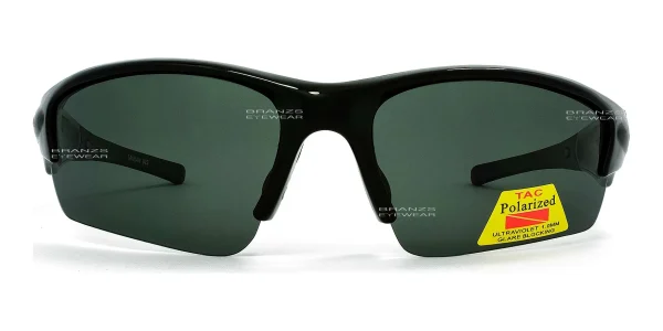 Polarized-Sunglasses-Black Front view of Polarized Sunglasses Black, against a white background.