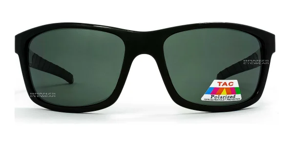 Polarized-Sunglasses-For-Men-And-Women-Black-a Front view of Polarized Sunglasses For Men & Women Black, against a white background.