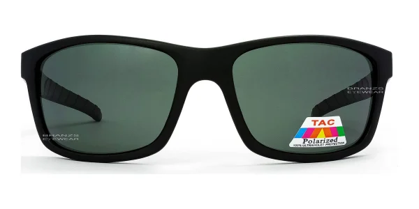 Polarized-Sunglasses-For-Men-And-Women-Matte-Black-a Front view of Polarized Sunglasses For Men & Women Matte Black, against a white background.a white background.