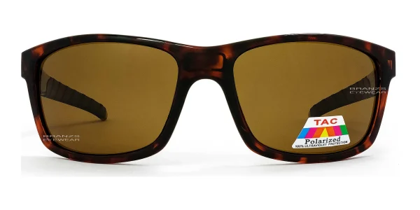 Polarized-Sunglasses-For-Men-And-Women-Tortoise-a Front view of Polarized Sunglasses For Men & Women Tortoise, against a white background.