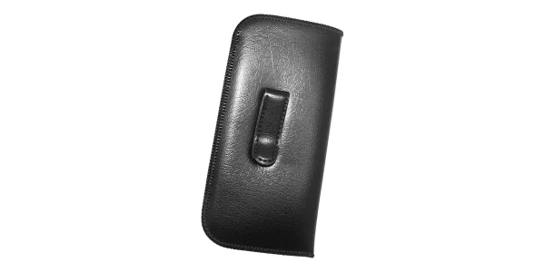 Slip-in-Eyeglass-Case-With-Metal-Clip-Black-a Image of Slip In Case With Metal Clip: Black, against a white background.