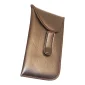 Image of Slip In Case With Flap & Clip: Brown, against a white background.