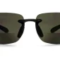 Front view of Wrap Rimless Bifocal Sunglasses Black, against a white background.