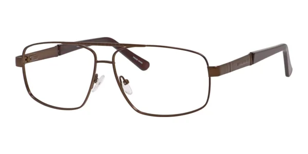 Image of Enhance EN3920 Eyeglasses Matt Coffee against a white background.