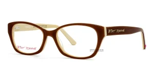 Betsey Johnson Cheeky Eyeglasses in Brown, 52mm lens width