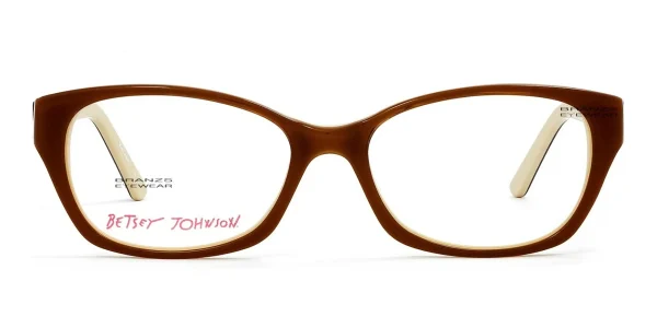 Betsey Johnson Cheeky Eyeglasses Brown b Betsey Johnson Cheeky Eyeglasses in Brown, 52mm lens width