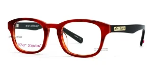 Betsey Johnson Snap Eyeglasses in Red, 46mm lens width