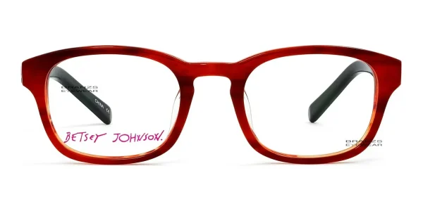 Betsey Johnson Snap Eyeglasses Red b Betsey Johnson Snap Eyeglasses in Red, 46mm lens width