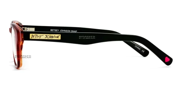 Betsey Johnson Snap Eyeglasses Red c Betsey Johnson Snap Eyeglasses in Red, 46mm lens width