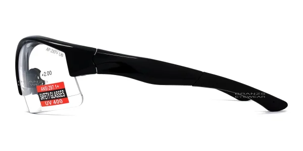 Bifocal Safety Sunglasses Z87 Wrap Around Glasses c Clear Bifocal Safety Z87 Wrap Around Glasses, with 73 mm Lens Width (Eye Size)