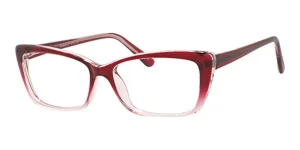 Enhance EN4151 eyeglasses in Burgundy Fade, 56mm lens width