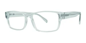 Modern Plastics II Slick Eyeglasses Crystal, 54mm frame