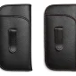 Pocket Eyeglass Case with pen Holder 2 Pack, 1 Black and 1 Brown
