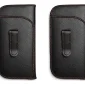 Pocket Eyeglass Case with pen Holder Brown 2 Pack