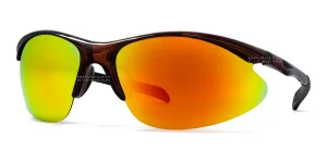 Polarized Sport Sunglasses Red Mirror, Lens Width (Eye Size) 74 mm