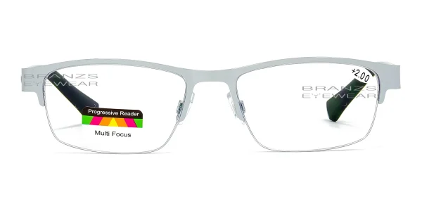 Progressive Reading Glasses Silver Progressive Reading Glasses Silver, Lens Width (Eye Size) 55 mm