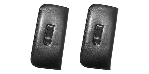Slip-in Eyeglass Case With Metal Clip Black 2 Pack Slip-in Eyeglass Case With Metal Clip Black 2 Pack