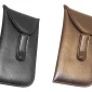 Soft Glasses Case With Clip 2 Pack, 1 Black and 1 Brown