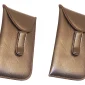 Soft Glasses Case With Clip Brown 2 Pack