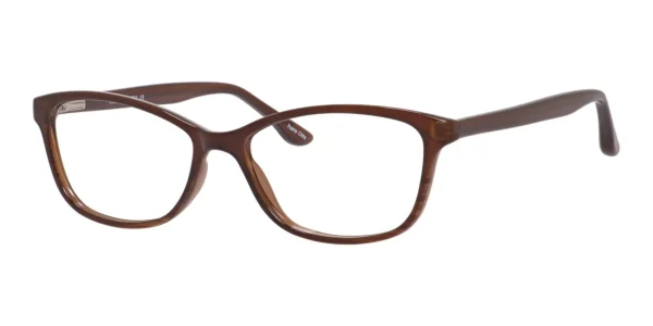 Enhance-3951-Eyeglasses-Brown Image of Enhance EN3951 Eyeglasses Brown against a white background.