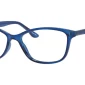 Image of Enhance EN3951 Eyeglasses Cobalt against a white background.