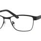 Image of Enhance EN3985 Eyeglasses Satin Black against a white background.