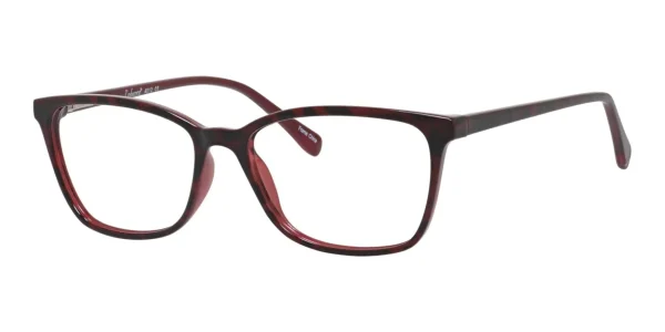 Enhance-4012-Eyeglasses-Burgundy-Amber Image of Enhance EN4012 Eyeglasses Burgundy Amber against a white background.
