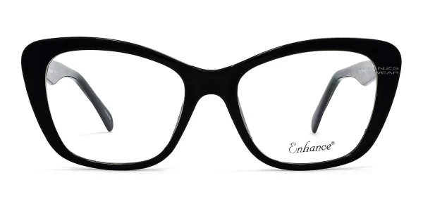 Enhance-4165-Eyeglasses-Black Image of Enhance EN4165 Eyeglasses Black, against a white background.