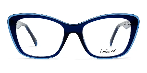 Enhance-4165-Eyeglasses-Blue-Crystal Image of Enhance EN4165 Eyeglasses Blue Crystal, against a white background.