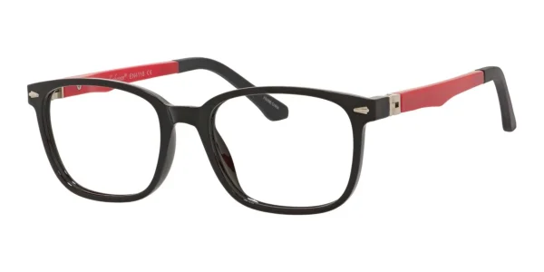 Enhance-EN4118-Eyeglasses-Black-Red Enhance EN4118 eyeglasses in Black Red, 48mm frame width