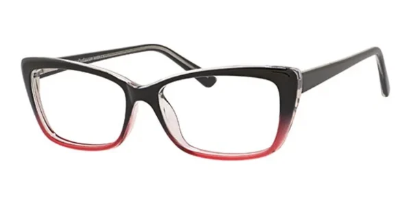 Enhance-EN4151-Eyeglasses-Black-Red-Fade Enhance EN4151 eyeglasses in Black Red Fade, 56mm lens width