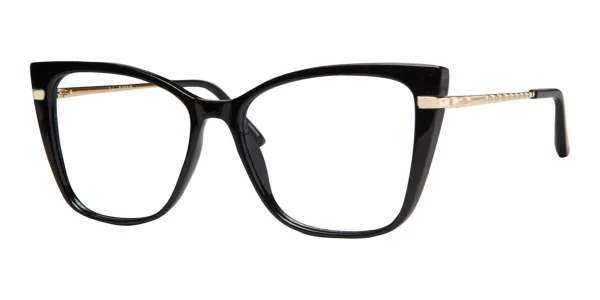Enhance-EN4312-Eyeglasses-Black-Gold Enhance EN4312 eyeglasses in Black Gold, 55mm frame width