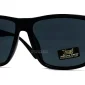 LOCS Mirrored Sunglasses Black, Frame Width 145mm