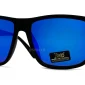 LOCS Mirrored Sunglasses Blue Mirror, Frame Width 145mm