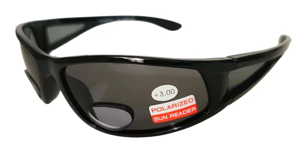 Polarized Bifocal Fishing Sunglasses Black Polarized Bifocal Fishing Sunglasses Black, Lens Width 68 mm
