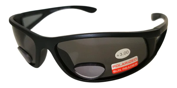Polarized Bifocal Fishing Sunglasses Matte Black Polarized Bifocal Fishing Sunglasses Matte Black, Lens Width 68 mm