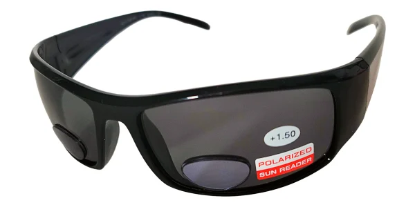 Polarized Sunglasses With Readers Black Polarized Sunglasses With Readers Black, Lens Width 65 mm