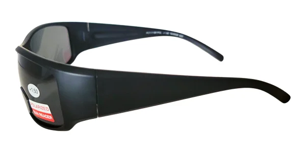Polarized Sunglasses With Readers Matte Black Side Polarized Sunglasses With Readers Matte Black, Lens Width 65 mm