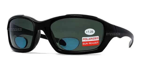 Wrap Around Polarized Bifocal Sunglasses Black Wrap Around Polarized Bifocal Sunglasses Black, Lens Width (Eye Size) 63 mm