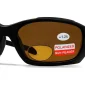 Wrap Around Polarized Bifocal Sunglasses Brown, Lens Width (Eye Size) 63 mm