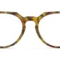 Round Retro Reading Glasses with a glossy, translucent light blonde and amber tortoise shell pattern, shown flat on a white background.